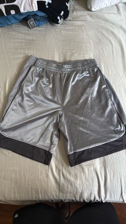 Silver Athletic Basketball Shorts