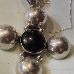 sterling silver onyx cross