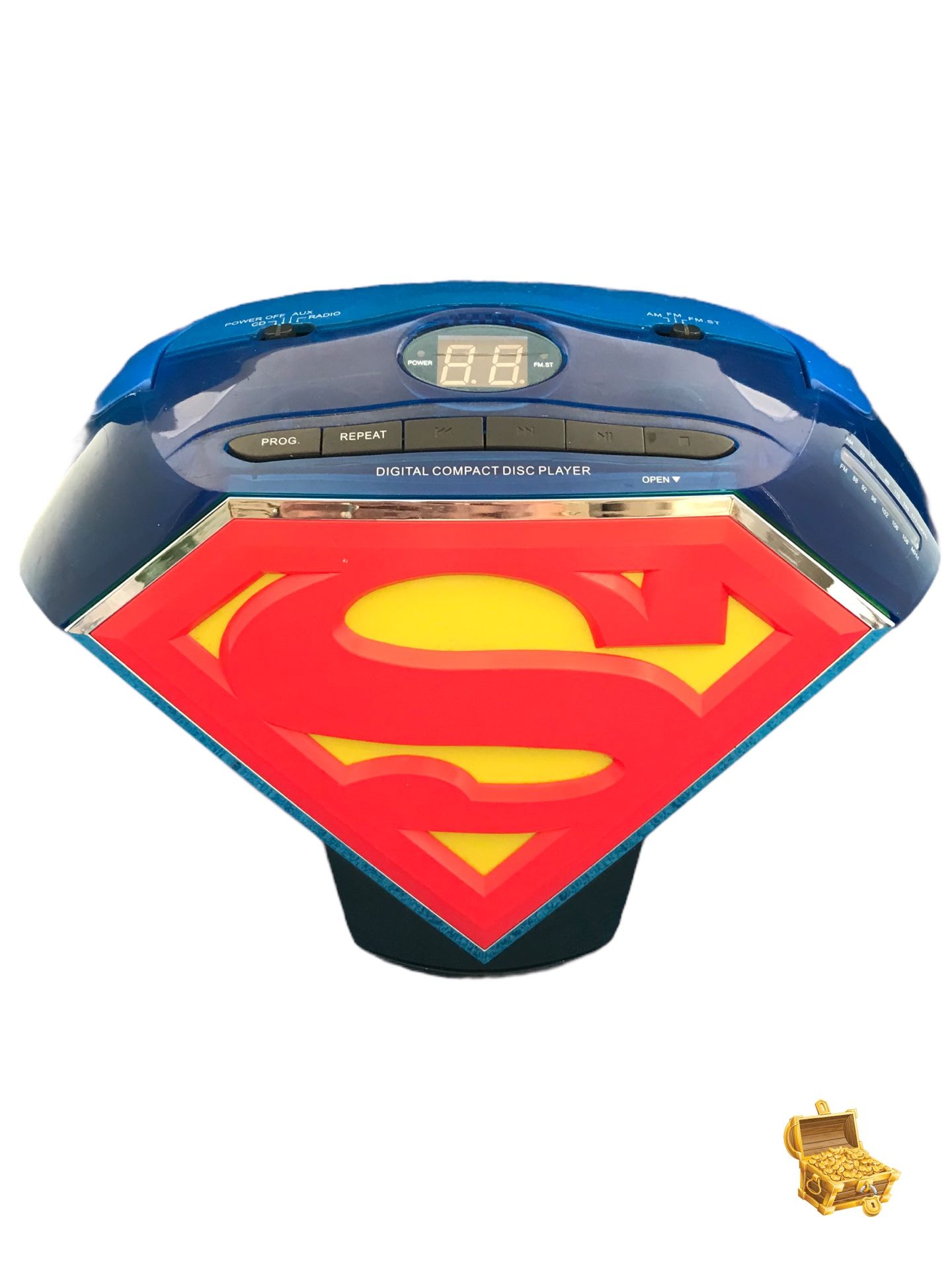 SUPERMAN - Kids Station Toys - Superman CD Boombox with AM/FM Radio - Blue