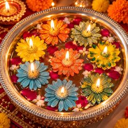 Floating Flower Candles Set of 6