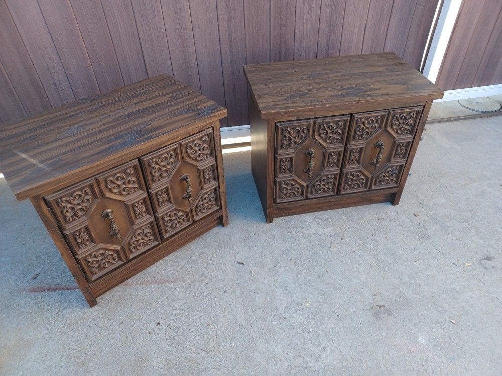 1970's End Tables, Unique Set, 