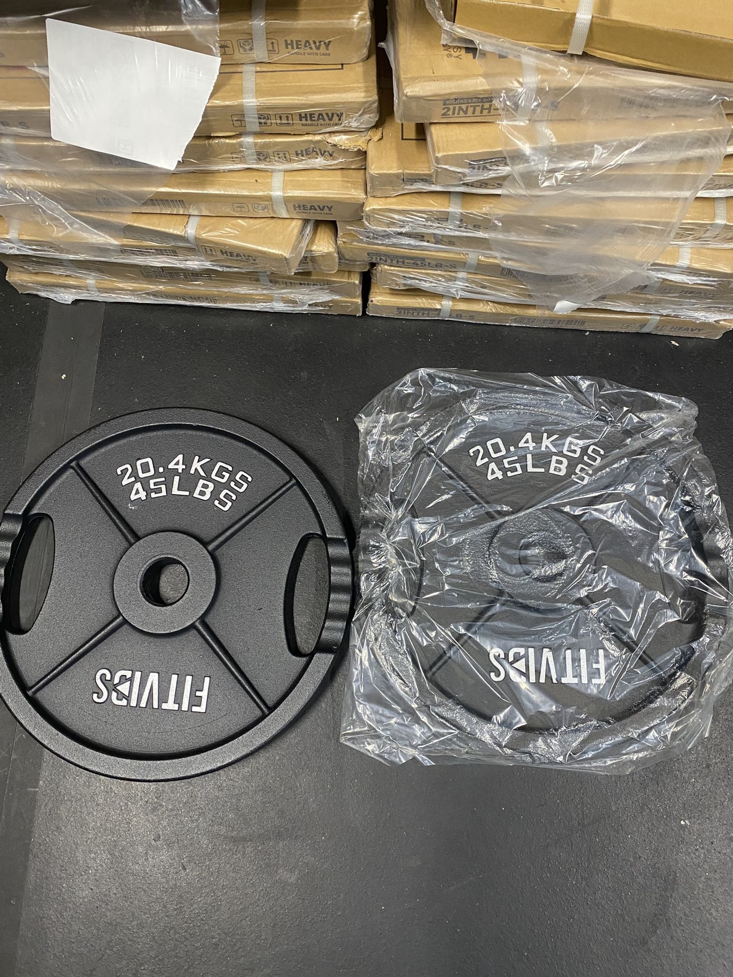 Brand New 45lbs Pair of Iron Weights