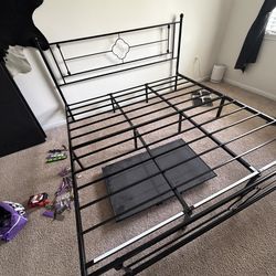 King Size Bed, Mattress & Nightstands