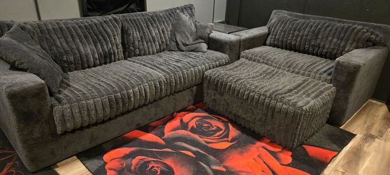 Couch and oversized chair