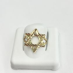 10kt Real Gold David Star Ring 