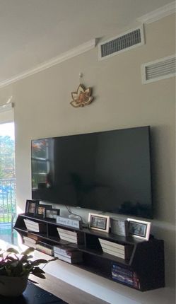 Modern Black Wall-Mounted TV Console / Floating Media Unit