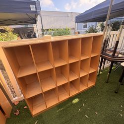 Large Wood Cubby Unit 