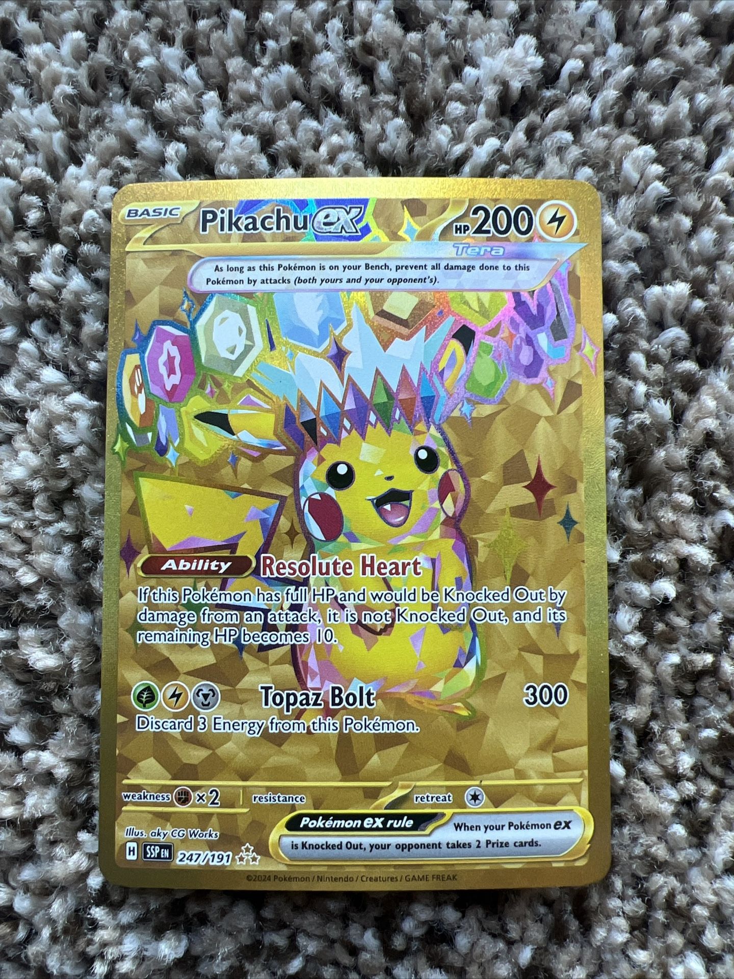 Pikachu Ex Surging Sparks 247/191