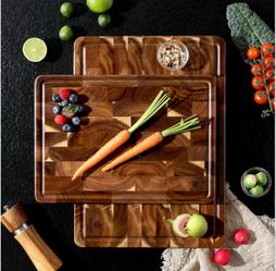 3 Acacia end grain cutting boards