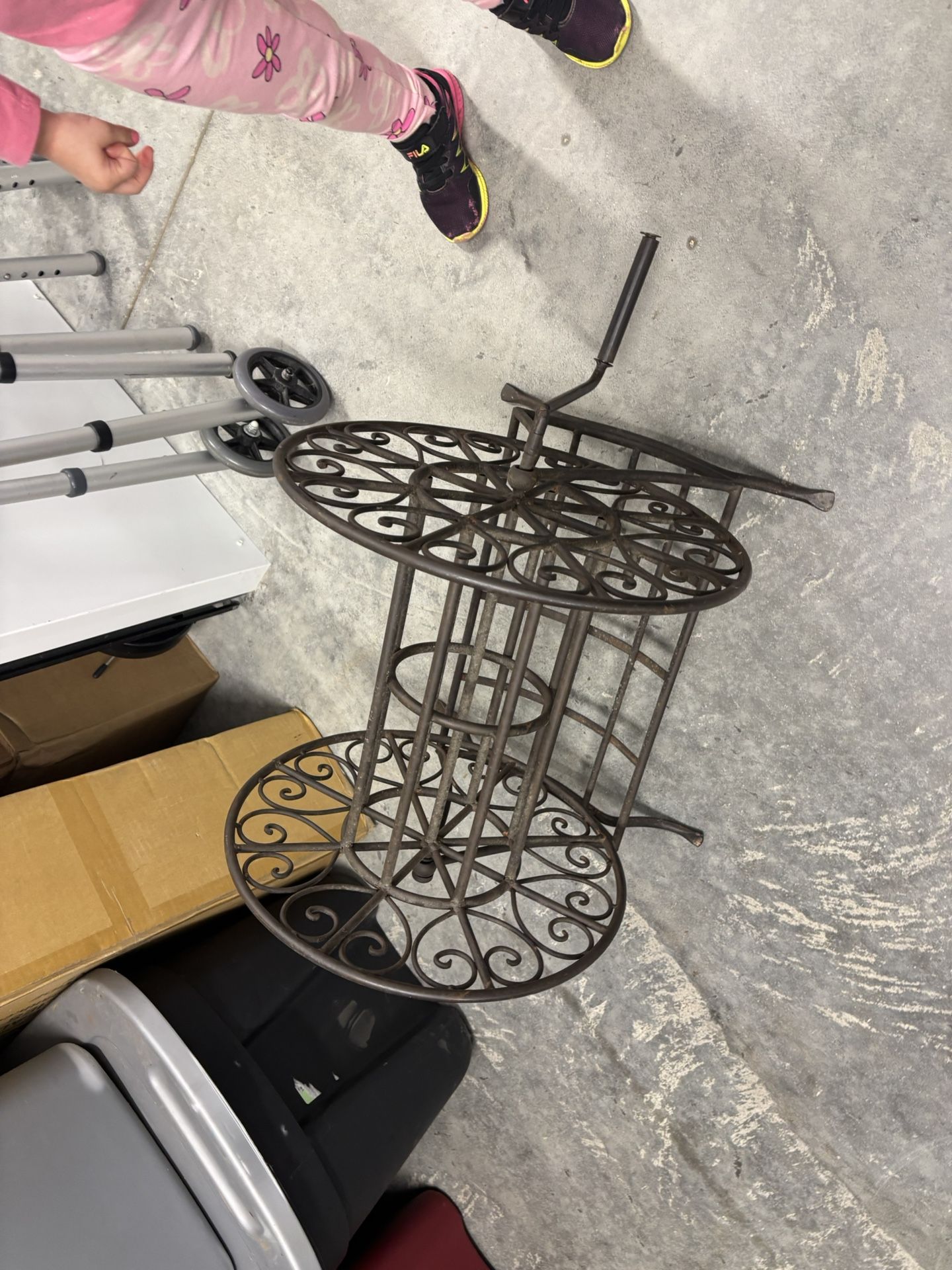 Vintage Ornamental Metal Hose Wheel