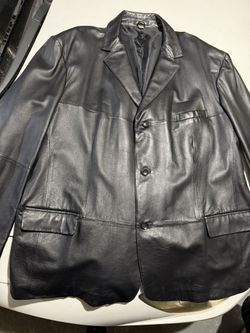 NWOT Black Leather Coat, Size 3 Xl
