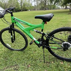 Ozone Full Suspension Mountain Bike 26" – Dual Shock, Good Frame, Needs Tune-Up – $80