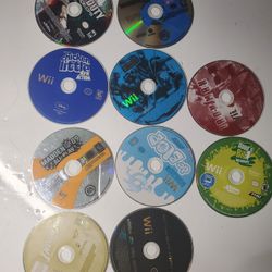 (10) Nintendo Wii Games, Disc Only (Disc Might Need Resurfacing) As-Is
