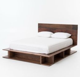 Real wood queen bed frame