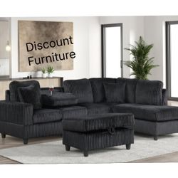Sectional Sofa And Ottoman