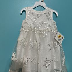 White Dress For Kid Blueberi 