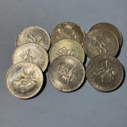 Mexican Silver Coins. 9 pcs.