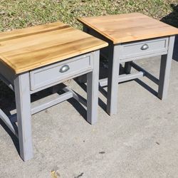 Pottery Barn Parker Side Tables, One Drawer