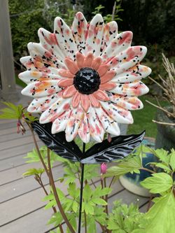 Handmade ceramic Glazed Flower On Stem