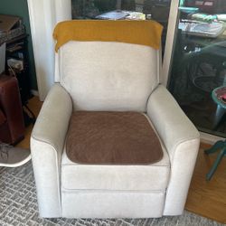 Recliner, Swirl, Rocking Chair Cream Color 