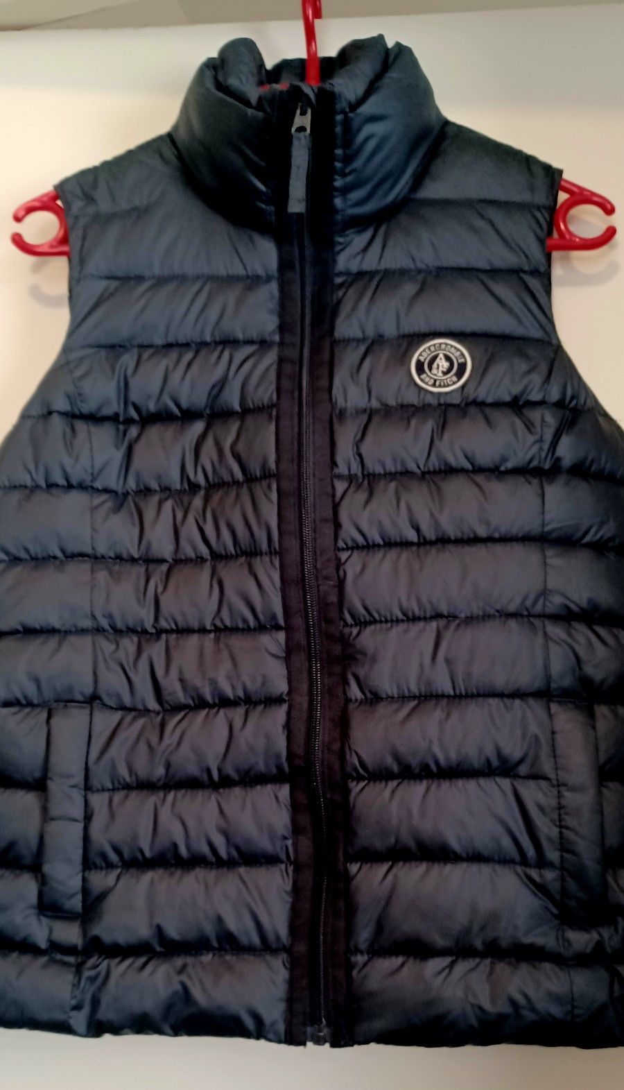 New Abercrombie And Fitch Navy Blue Puffer Vest Women's Medium
