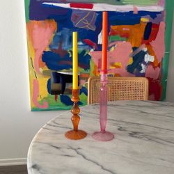 Glass Candle Holders 