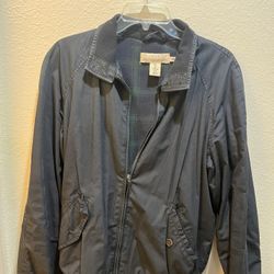 H&M Navy Blue Bomber Jacket (Small)