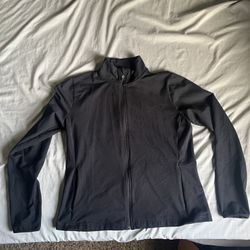 Black Athletic Zip Up Jacket