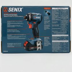 SENIX 20V Brushless 1/4” Impact Driver Kit w/ Battery Charger 4-Speed PDIX2-M2
