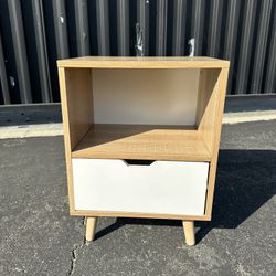 Modern Wooden 2-Tier Nightstand End Table