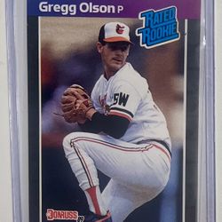 1989 Donruss Baseball Gregg Olson No. 46 Rated Rookie Card!