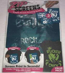 Make Custom Shirts with Zip Screens Printing Rocker Chick Set of 6