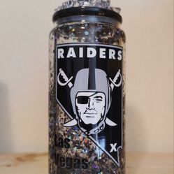Raiders Glass Snow Globe Tumbler 