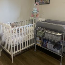 Crib, Mattress & Changing Table