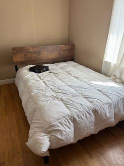Queen size bed and mattress