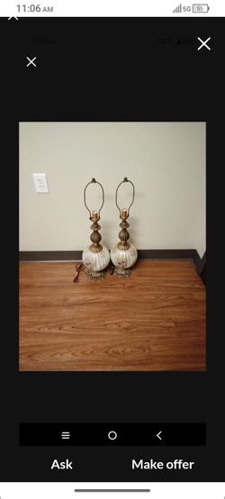 2 Lamps with No Shades
