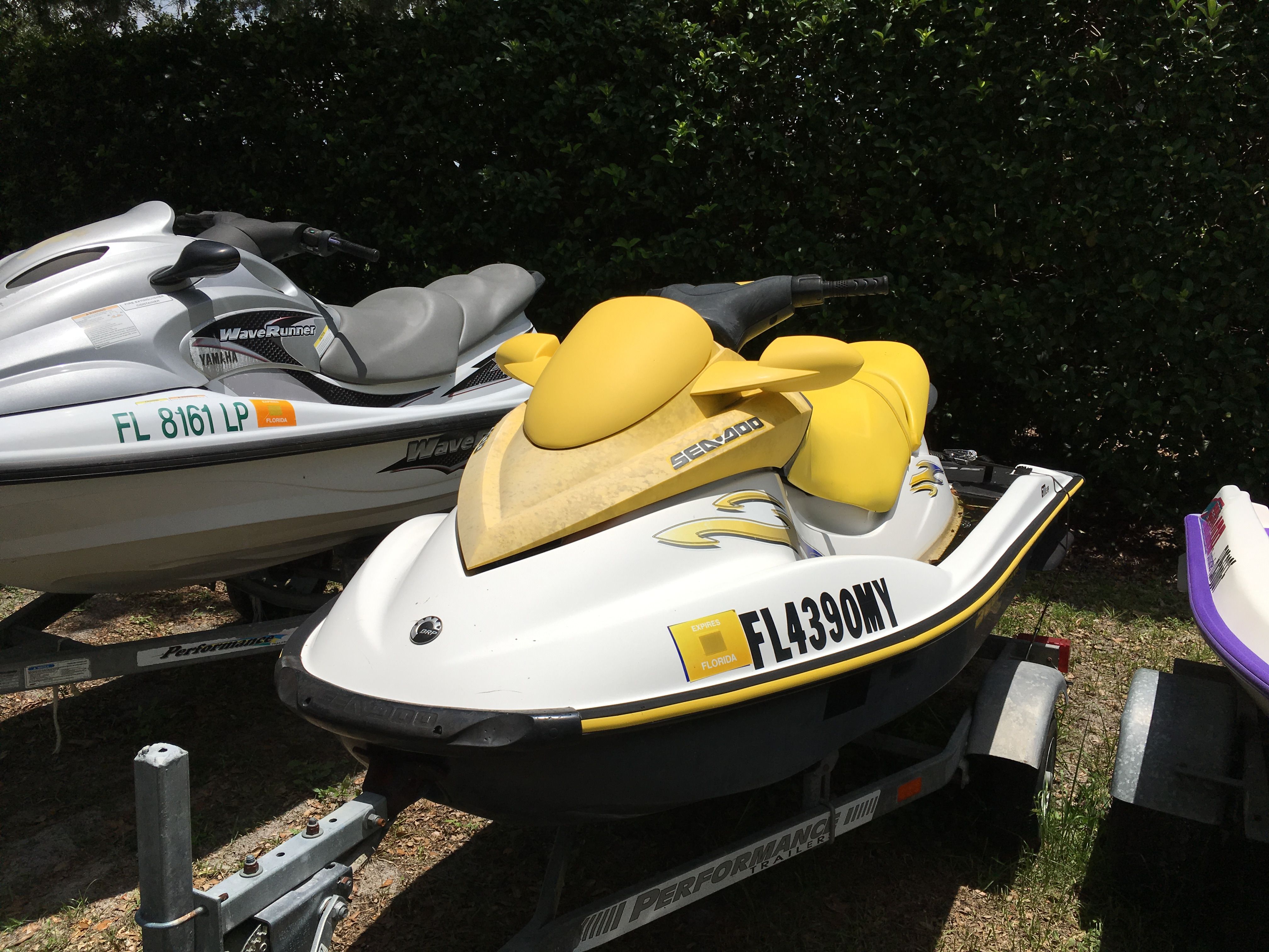 Wave runner Sea-Doo less then 125 hours. Fresh water only. Used very little. Rear ladder. Very nice and clean machine with trailer.