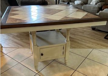 Table and four chairs