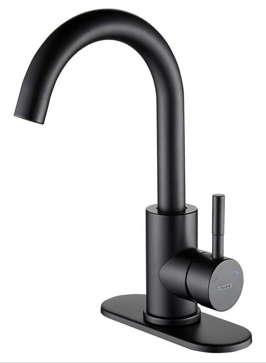 Roddex Bathroom Faucet/ Wet Bar Matte Black 1 Or 3-hole Mount With Deckplate New 
