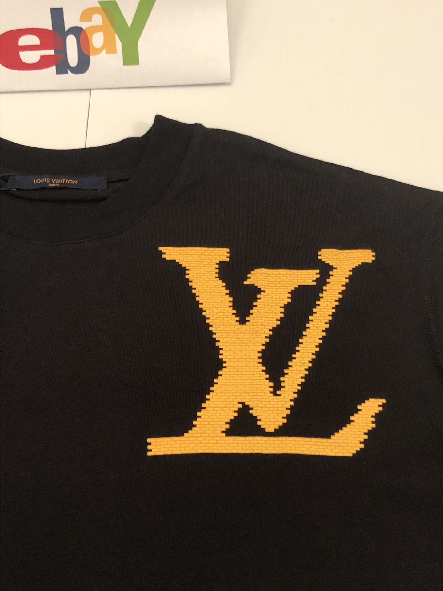 Yellow Brick Printed LV Logo T Shirt