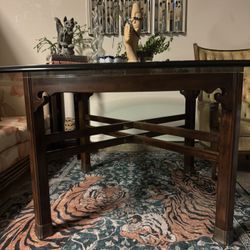 Vintage Henredon Ming Glass Table 