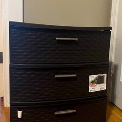 Sterilite 3 Drawer Wide Weave Storage Tower