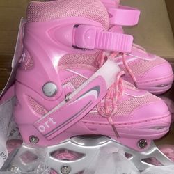 Inline skates size small pink girls  31-35inches