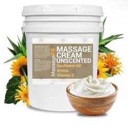 MASSAGE FX Unscented Massage Cream, 5 Gallon - Massage Creams for Massage Therapy