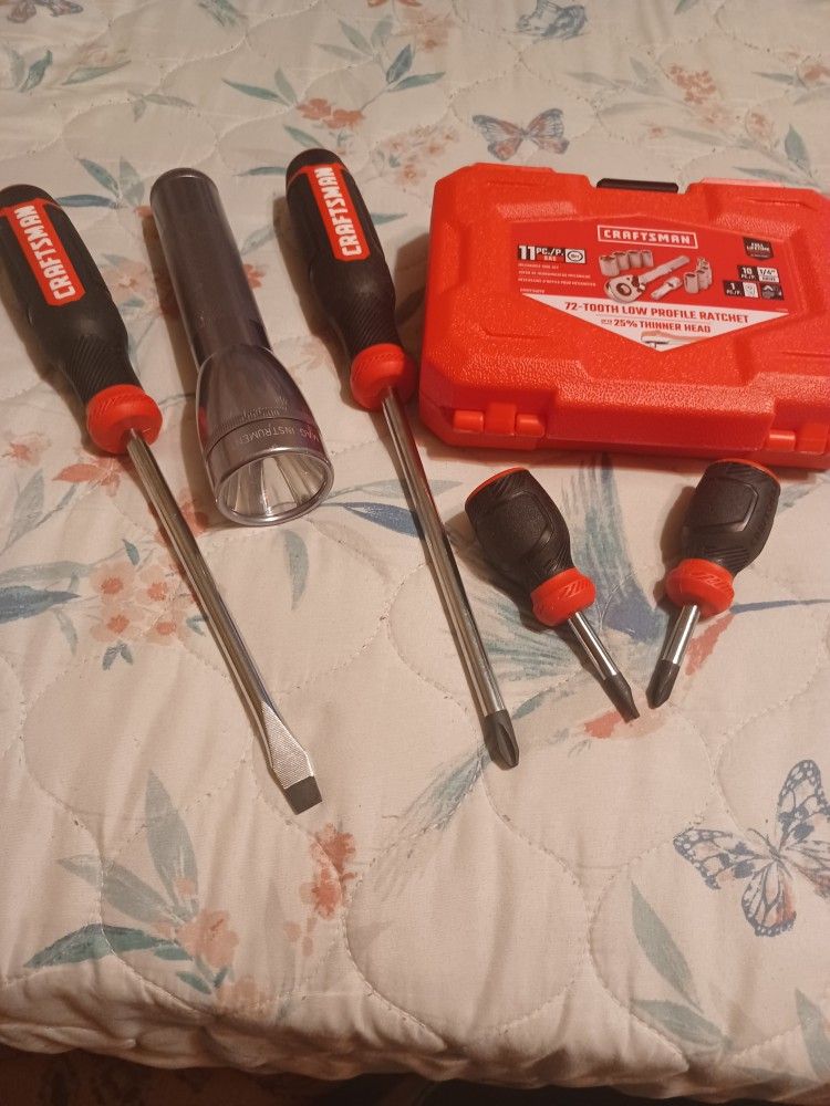 Brand New Craftsman Tools, Maglite Included
