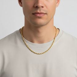 14K Yellow Gold 24.5" Rope Chain