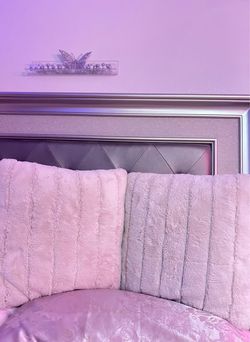 Faux Fur Throw Pillows Set of Two