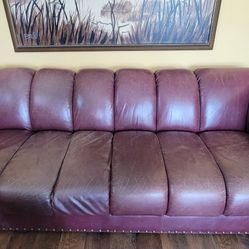 Leather Couch (Firm Cushions) 