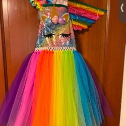 Unicorn Party Dress Size 7/8