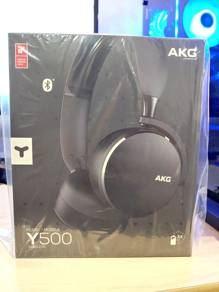 AKG Y500 On-Ear Foldable Wireless Bluetooth Headphones - Black